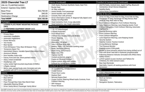 Photos of 2025 Chevrolet Trax LT for sale in Newton, IA at Gregg Young Ford of Newton