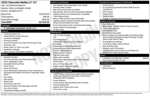 Photos of 2020 Chevrolet Malibu LT for sale in Newton, IA at Gregg Young Ford of Newton