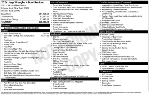 Photos of 2024 Jeep Wrangler Rubicon for sale in Newton, IA at Gregg Young Ford of Newton