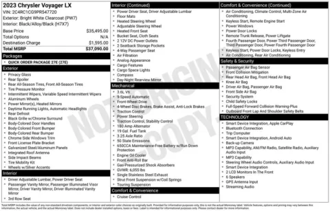 Photos of 2023 Chrysler Voyager LX for sale in Newton, IA at Gregg Young Ford of Newton