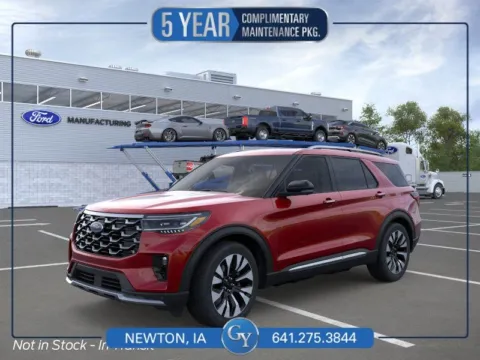 Red 2026 Ford Explorer Platinum for sale in Newton, IA