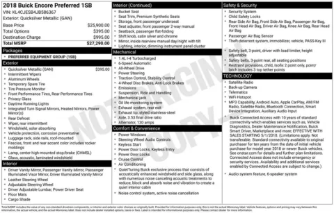 Photos of 2018 Buick Encore Preferred for sale in Newton, IA at Gregg Young Ford of Newton
