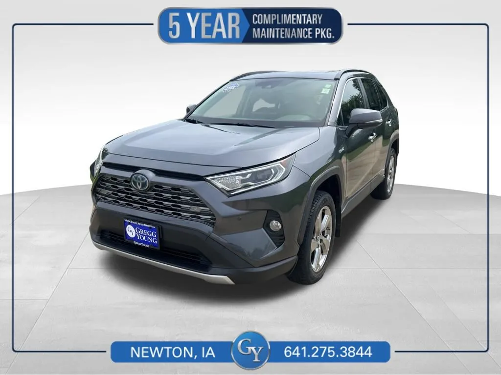 Gray 2019 Toyota RAV4 Hybrid Limited for sale in Newton, IA