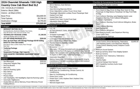 Photos of 2026 Chevrolet Silverado 1500 High Country for sale in Newton, IA at Gregg Young Ford of Newton