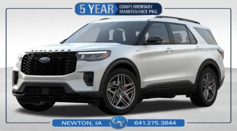 White 2025 Ford Explorer ST-Line for sale in Newton, IA