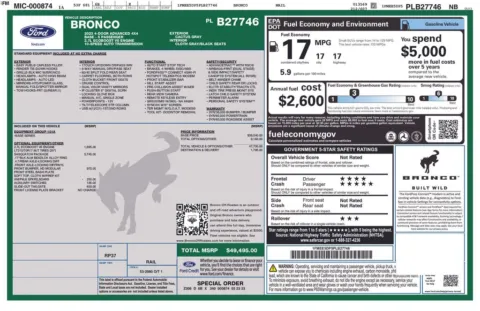 Photos of 2023 Ford Bronco for sale in Newton, IA at Gregg Young Ford of Newton