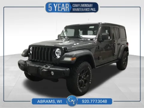 Gray 2021 Jeep Wrangler Unlimited Willys for sale in Abrams, WI
