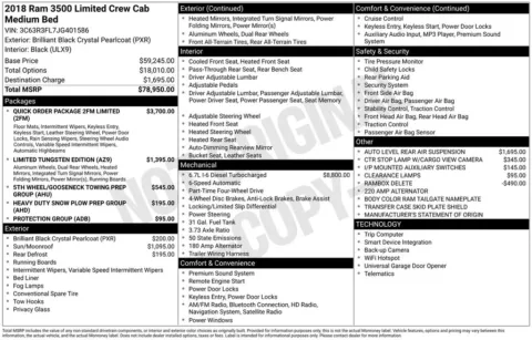 Photos of 2018 Ram 3500 Limited for sale in Abrams, WI at Gregg Young Abrams Chrysler Dodge Jeep Ram