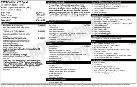 Photos of 2023 Cadillac XT6 Sport for sale in Abrams, WI at Gregg Young Abrams Chrysler Dodge Jeep Ram