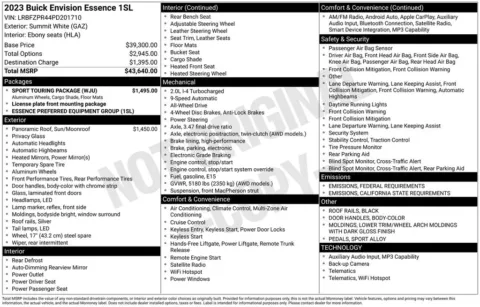 Photos of 2023 Buick Envision Essence for sale in Abrams, WI at Gregg Young Abrams Chrysler Dodge Jeep Ram