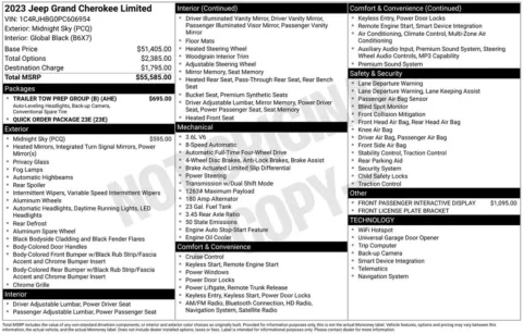 Photos of 2023 Jeep Grand Cherokee Limited for sale in Abrams, WI at Gregg Young Abrams Chrysler Dodge Jeep Ram