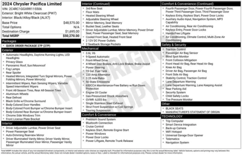 Photos of 2024 Chrysler Pacifica Limited for sale in Abrams, WI at Gregg Young Abrams Chrysler Dodge Jeep Ram