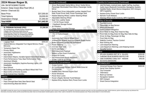 Photos of 2024 Nissan Rogue SL for sale in Abrams, WI at Gregg Young Abrams Chrysler Dodge Jeep Ram