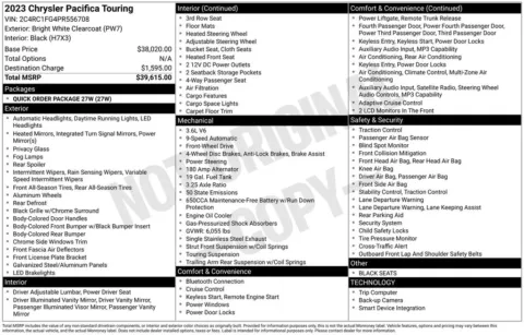 Photos of 2023 Chrysler Pacifica Touring for sale in Abrams, WI at Gregg Young Abrams Chrysler Dodge Jeep Ram