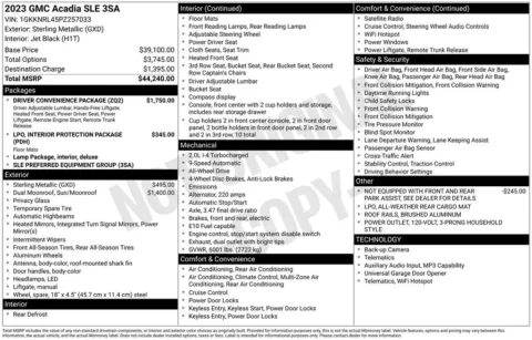 Photos of 2023 GMC Acadia SLE for sale in Abrams, WI at Gregg Young Abrams Chrysler Dodge Jeep Ram