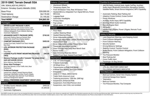 Photos of 2019 GMC Terrain Denali for sale in Abrams, WI at Gregg Young Abrams Chrysler Dodge Jeep Ram