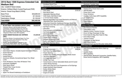 Photos of 2016 Ram 1500 Express for sale in Abrams, WI at Gregg Young Abrams Chrysler Dodge Jeep Ram