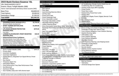 Photos of 2023 Buick Enclave Essence for sale in Abrams, WI at Gregg Young Abrams Chrysler Dodge Jeep Ram