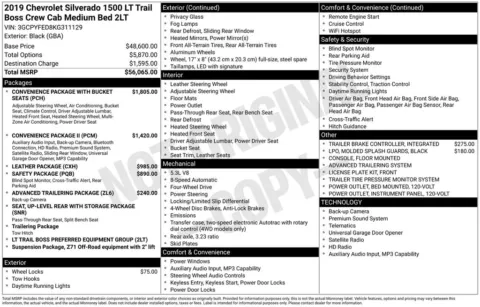 Photos of 2019 Chevrolet Silverado 1500 LT Trail Boss for sale in Abrams, WI at Gregg Young Abrams Chrysler Dodge Jeep Ram