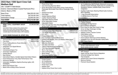 Photos of 2022 Ram 1500 Sport for sale in Abrams, WI at Gregg Young Abrams Chrysler Dodge Jeep Ram