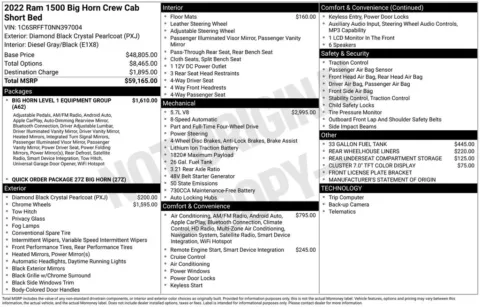 Photos of 2022 Ram 1500 Big Horn/Lone Star for sale in Abrams, WI at Gregg Young Abrams Chrysler Dodge Jeep Ram