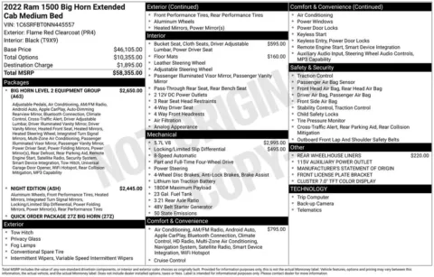 Photos of 2022 Ram 1500 Big Horn/Lone Star for sale in Abrams, WI at Gregg Young Abrams Chrysler Dodge Jeep Ram