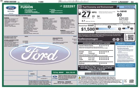 Photos of 2020 Ford Fusion SE for sale in Abrams, WI at Gregg Young Abrams Chrysler Dodge Jeep Ram