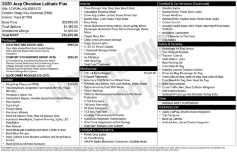 Photos of 2020 Jeep Cherokee Latitude Plus for sale in Abrams, WI at Gregg Young Abrams Chrysler Dodge Jeep Ram