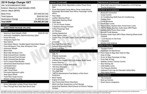 Photos of 2019 Dodge Charger SXT for sale in Abrams, WI at Gregg Young Abrams Chrysler Dodge Jeep Ram