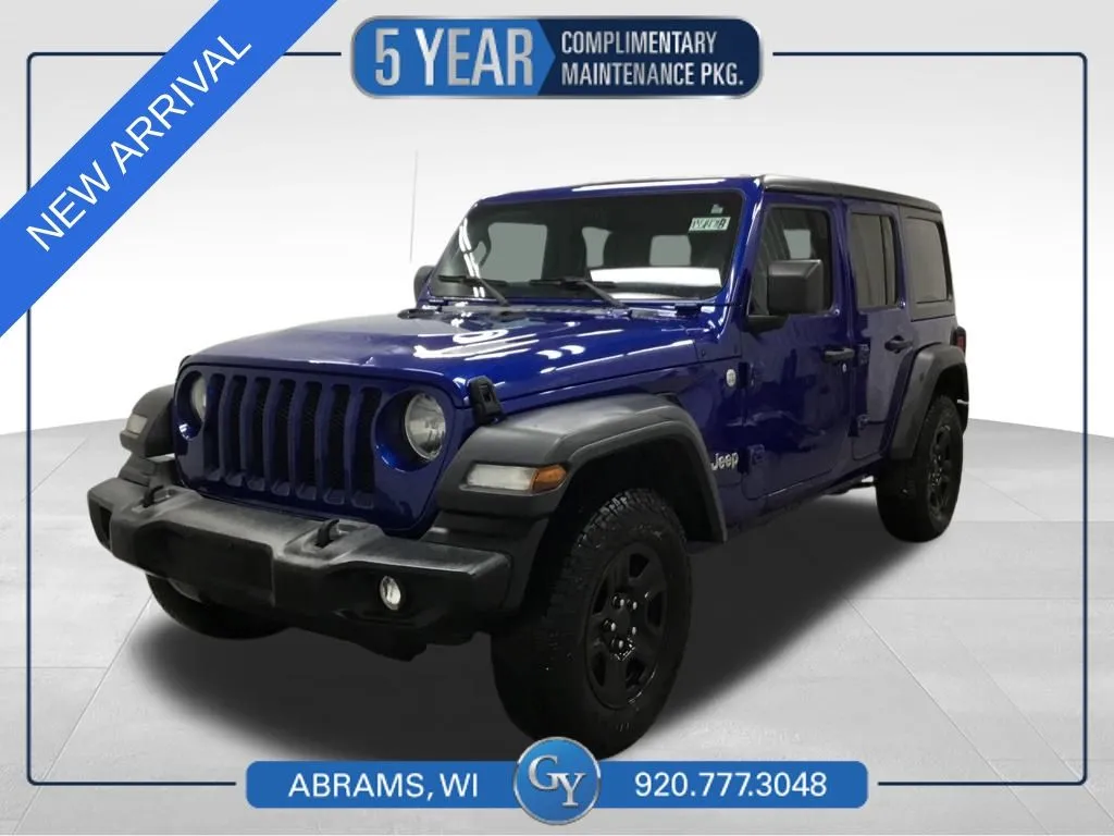 Blue 2018 Jeep Wrangler Unlimited Sport for sale in Abrams, WI
