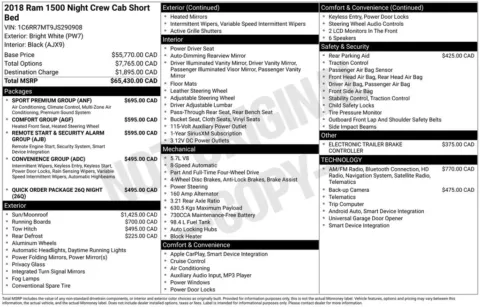 Photos of 2018 Ram 1500 Night for sale in Abrams, WI at Gregg Young Abrams Chrysler Dodge Jeep Ram