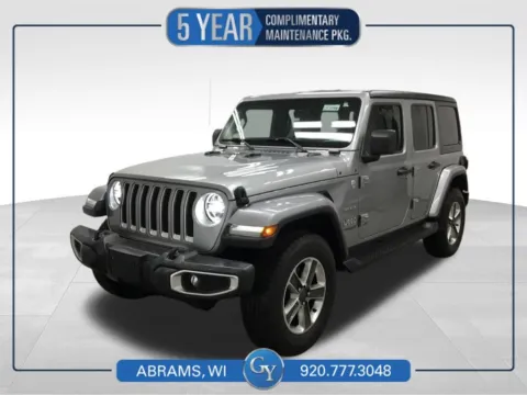 Silver 2019 Jeep Wrangler Unlimited Sahara for sale in Abrams, WI