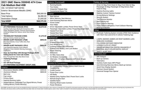 Photos of 2021 GMC Sierra 3500HD AT4 for sale in Abrams, WI at Gregg Young Abrams Chrysler Dodge Jeep Ram