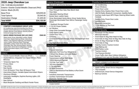 Photos of 2020 Jeep Cherokee Latitude Plus for sale in Abrams, WI at Gregg Young Abrams Chrysler Dodge Jeep Ram