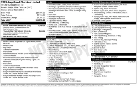 Photos of 2023 Jeep Grand Cherokee Limited for sale in Abrams, WI at Gregg Young Abrams Chrysler Dodge Jeep Ram