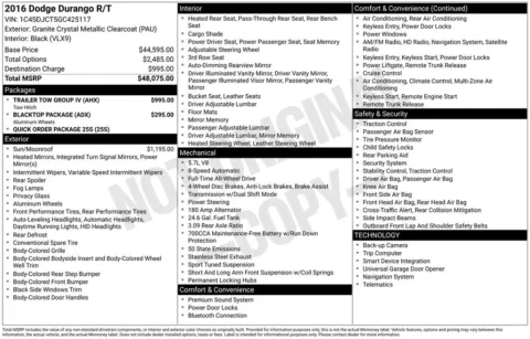 Photos of 2016 Dodge Durango R/T for sale in Abrams, WI at Gregg Young Abrams Chrysler Dodge Jeep Ram