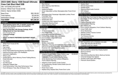 Photos of 2023 GMC Sierra 1500 Denali Ultimate for sale in Abrams, WI at Gregg Young Abrams Chrysler Dodge Jeep Ram