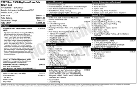 Photos of 2022 Ram 1500 Big Horn/Lone Star for sale in Abrams, WI at Gregg Young Abrams Chrysler Dodge Jeep Ram