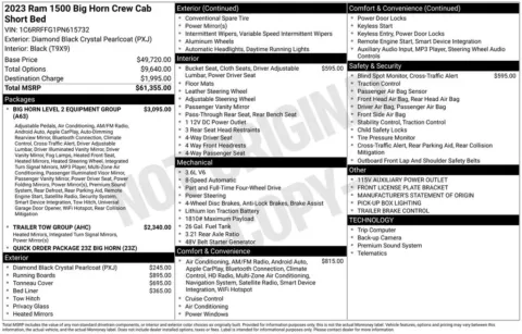 Photos of 2023 Ram 1500 Big Horn/Lone Star for sale in Abrams, WI at Gregg Young Abrams Chrysler Dodge Jeep Ram