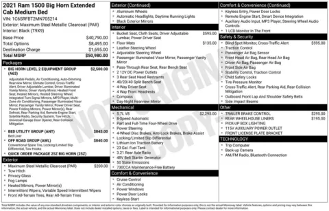 Photos of 2021 Ram 1500 Big Horn/Lone Star for sale in Abrams, WI at Gregg Young Abrams Chrysler Dodge Jeep Ram