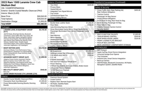 Photos of 2023 Ram 1500 Laramie for sale in Abrams, WI at Gregg Young Abrams Chrysler Dodge Jeep Ram