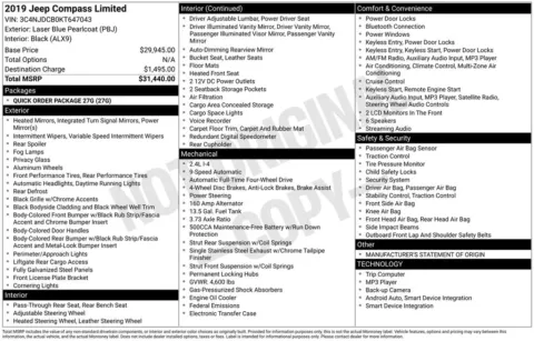 Photos of 2019 Jeep Compass Limited for sale in Abrams, WI at Gregg Young Abrams Chrysler Dodge Jeep Ram