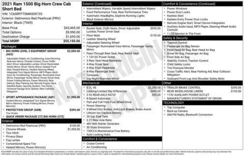 Photos of 2021 Ram 1500 Big Horn/Lone Star for sale in Abrams, WI at Gregg Young Abrams Chrysler Dodge Jeep Ram