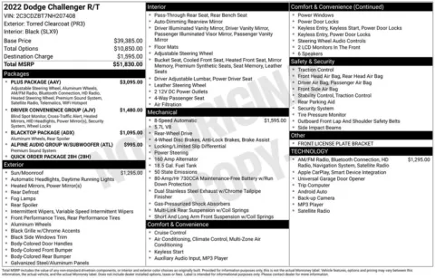 Photos of 2022 Dodge Challenger R/T for sale in Abrams, WI at Gregg Young Abrams Chrysler Dodge Jeep Ram