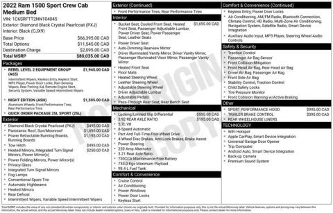 Photos of 2022 Ram 1500 sport for sale in Abrams, WI at Gregg Young Abrams Chrysler Dodge Jeep Ram