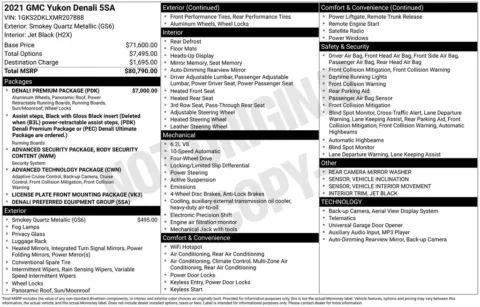 Photos of 2021 GMC Yukon Denali for sale in Abrams, WI at Gregg Young Abrams Chrysler Dodge Jeep Ram