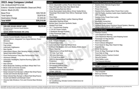 Photos of 2023 Jeep Compass Limited for sale in Abrams, WI at Gregg Young Abrams Chrysler Dodge Jeep Ram