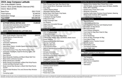 Photos of 2024 Jeep Compass Latitude for sale in Abrams, WI at Gregg Young Abrams Chrysler Dodge Jeep Ram