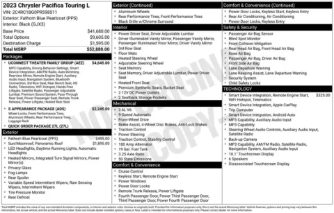 Photos of 2023 Chrysler Pacifica Touring L for sale in Abrams, WI at Gregg Young Abrams Chrysler Dodge Jeep Ram