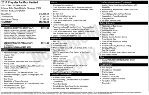 Photos of 2017 Chrysler Pacifica Limited for sale in Abrams, WI at Gregg Young Abrams Chrysler Dodge Jeep Ram